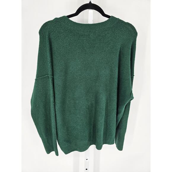 Vince Camuto Long Sleeve Extended Shoulder Center Seam Crewneck Sweater Sz L - Picture 4 of 4